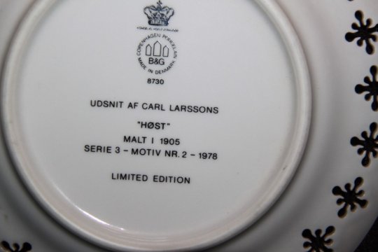 B&G platte fra 1978 Carl Larsson