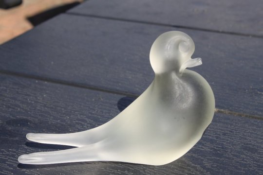 Smuk glas fugl i Murano glas (Italien)