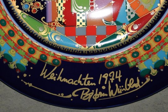 Smuk Bjørn Wiinblad platte fra 1974