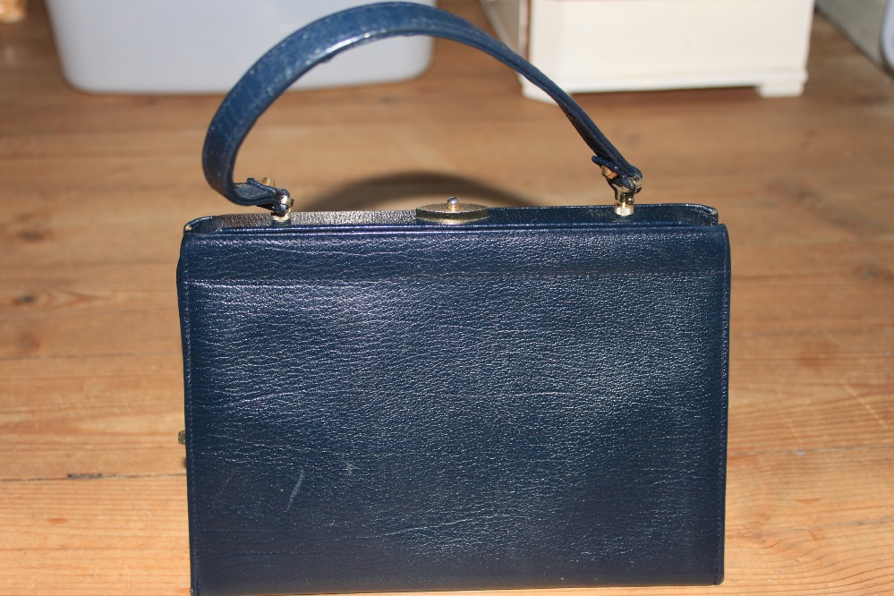 Vintage Bon Gout håndtaske Mørkeblå
