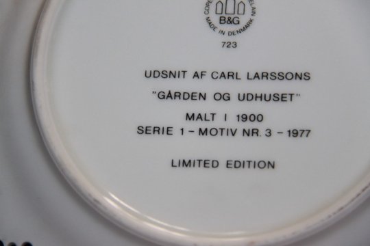 B&G platte fra 1977 Carl Larsson