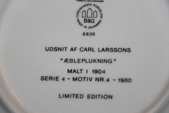 B&G platte fra 1980 Carl Larsson