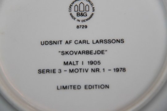 B&G platte fra 1978 Carl Larsson