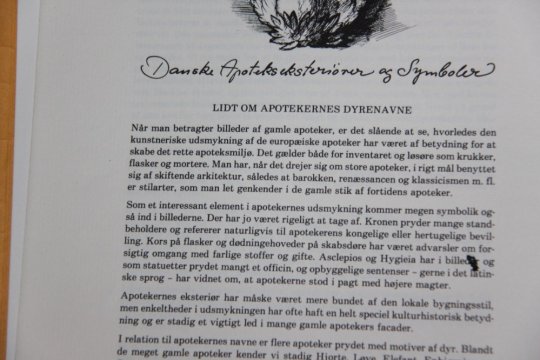 Kunstmappe Danske apotekseksteriør og symboler