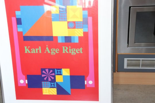 Stor indrammet serigrafi ikke signeret