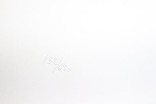 Litografi signeret og nummereret