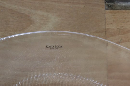 4 Fiske tallerkener ovale Kosta Boda Sverige