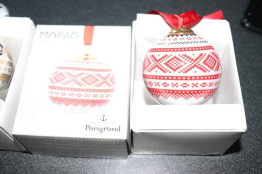  2 Porsgrund julekugler porcelæn
