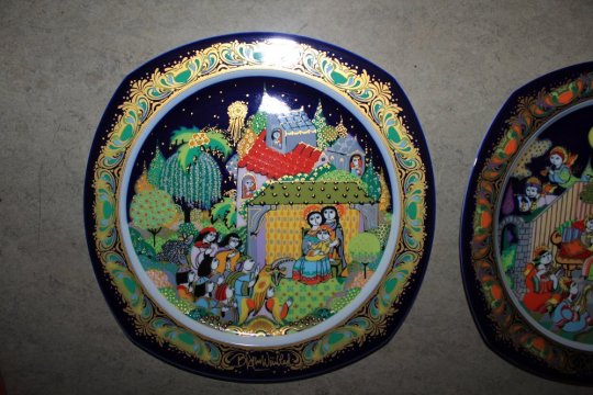 2 flotte juletallerkener/platter Bjørn Wiinblad