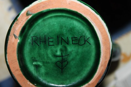 Grøn vase keramik Rheineck Schweiz 